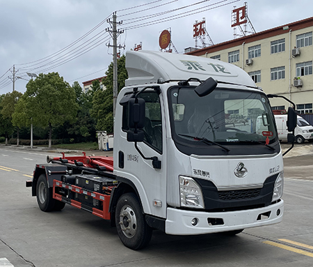 柳汽乘龍純電動車廂可卸式垃圾車